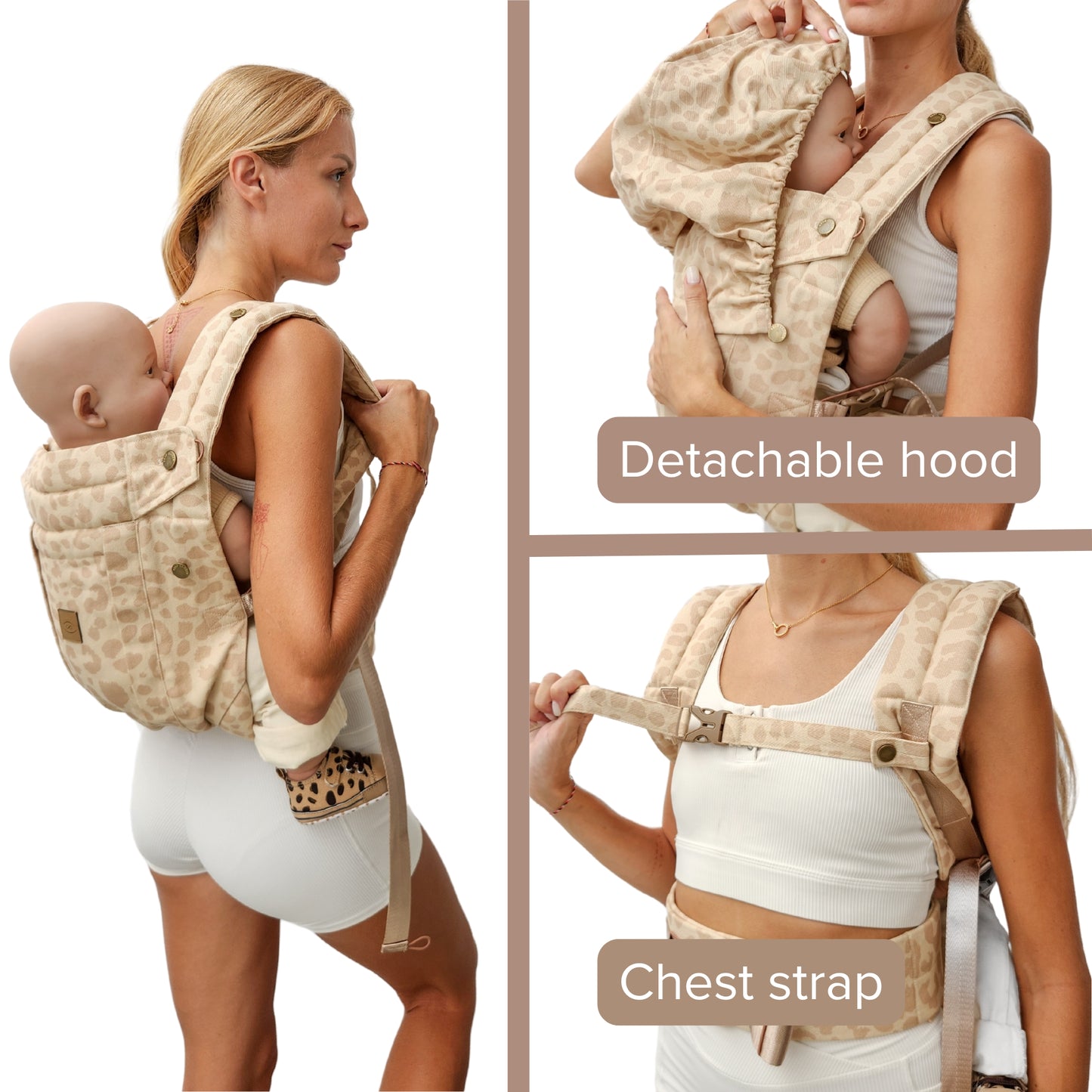 Purple LAVENDER BLISS - Comfort Fit Ergonomic Adjustable Baby Carrier.