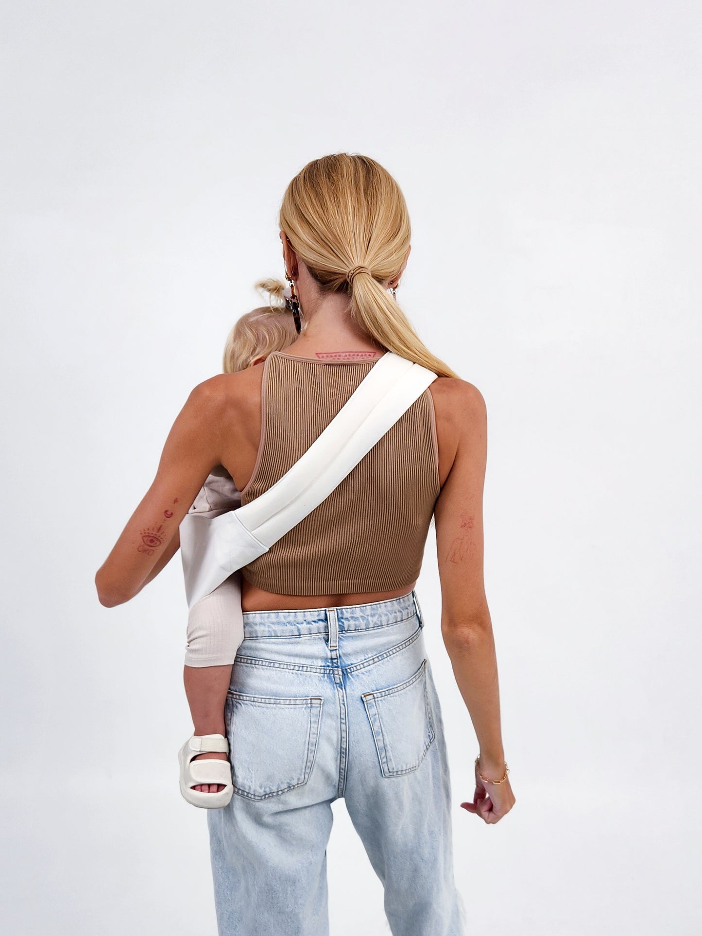 White Denim - Toddler Hip Carrier