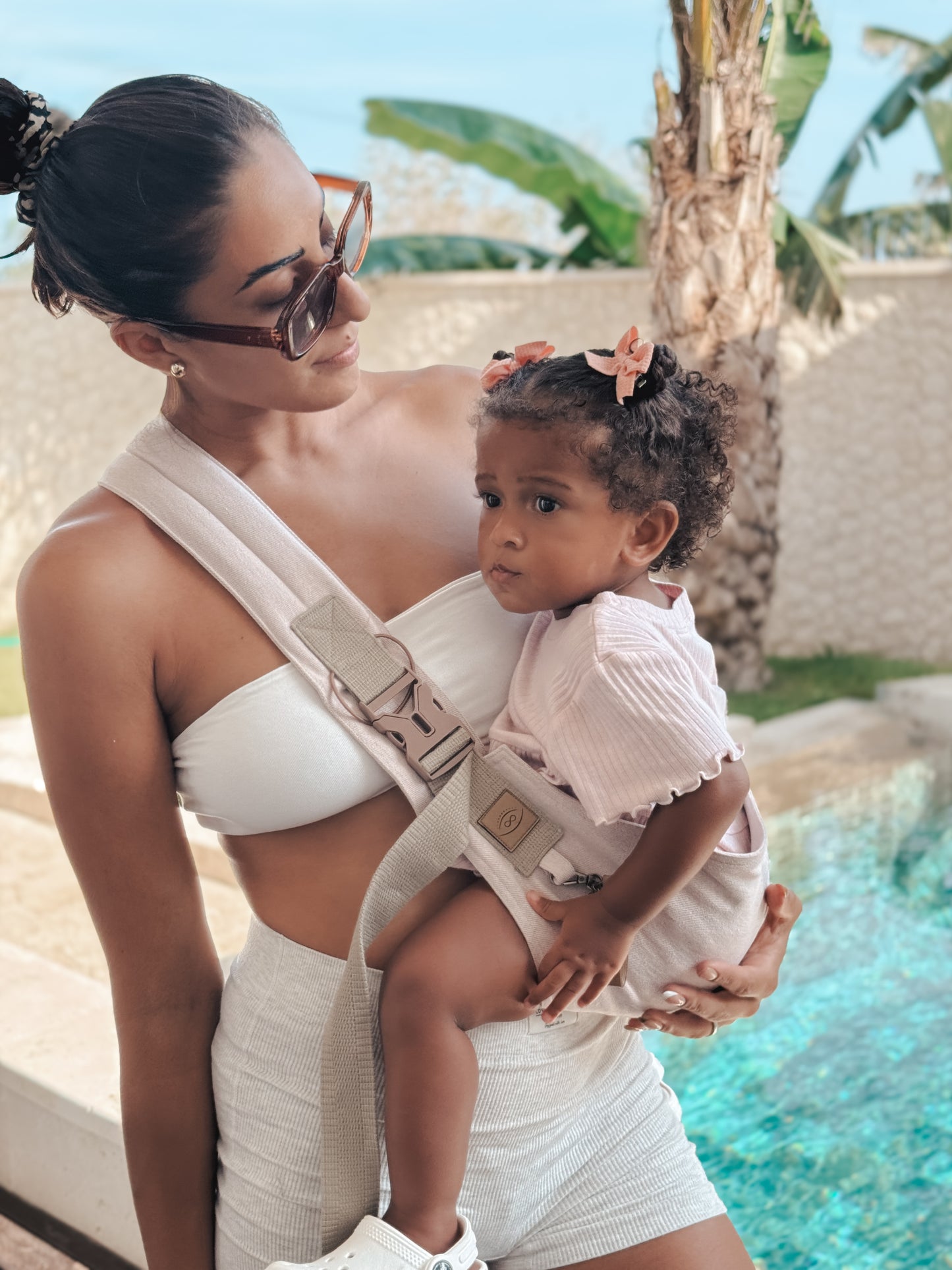 Pink Denim - Toddler Hip Carrier