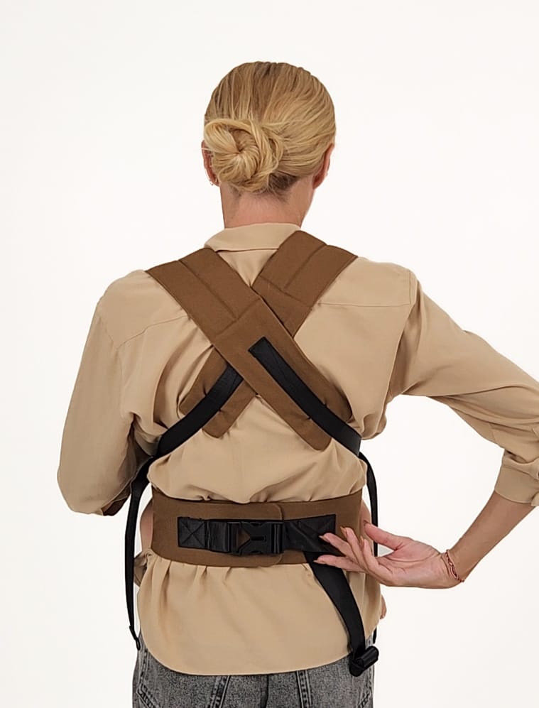 Caramel - Comfort Fit Ergonomic Adjustable Baby Carrier