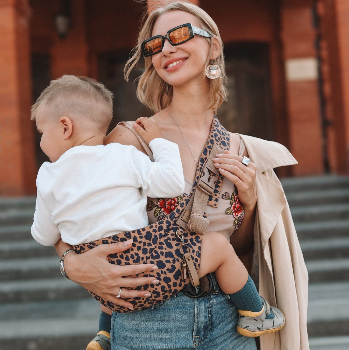 Cheetah Organic Cotton Toddler Sling Carrier (9mo+) Keep Closer