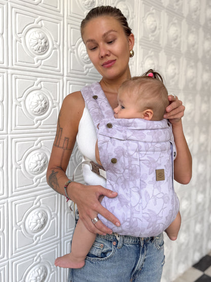 Purple LAVENDER BLISS - Comfort Fit Ergonomic Adjustable Baby Carrier.