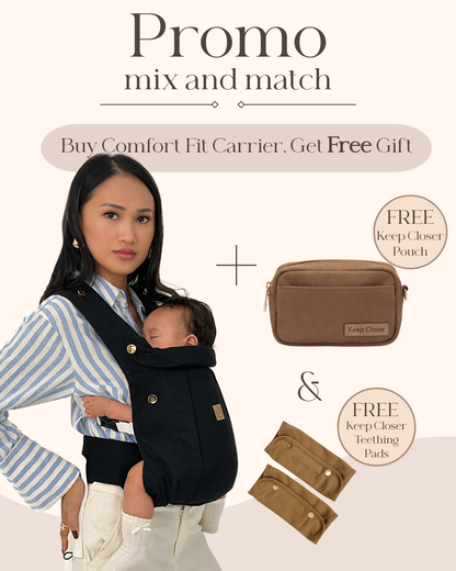 Black - Comfort Fit Ergonomic Adjustable Baby Carrier