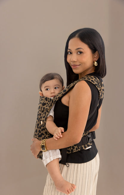 Caramel Leopard - Comfort Fit Ergonomic Adjustable Baby Carrier