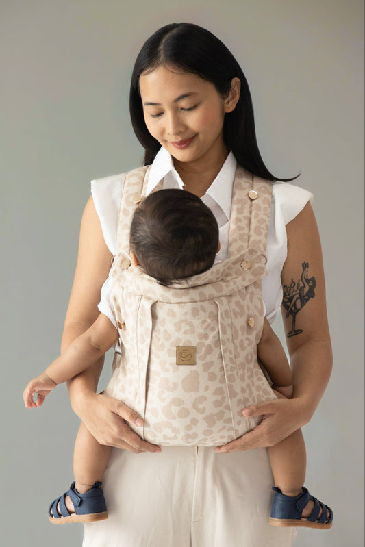 Sand Leopard - Comfort Fit Ergonomic Adjustable Baby Carrier