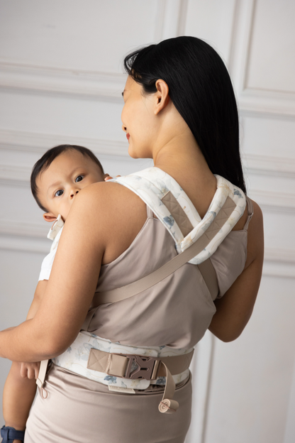 Ivory Blossom - Comfort Fit Ergonomic Adjustable Baby Carrier