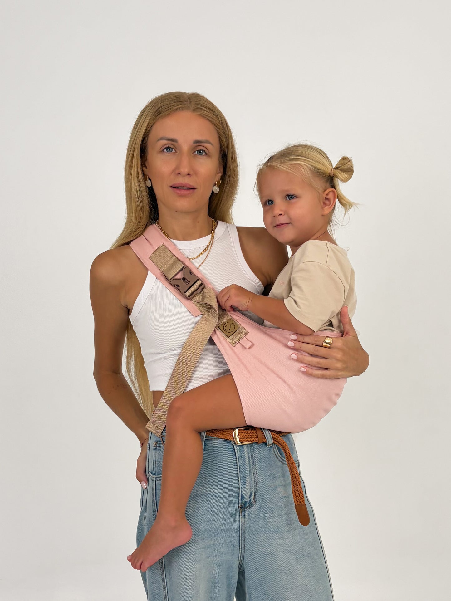 Pink Denim- Toddler Hip Carrier