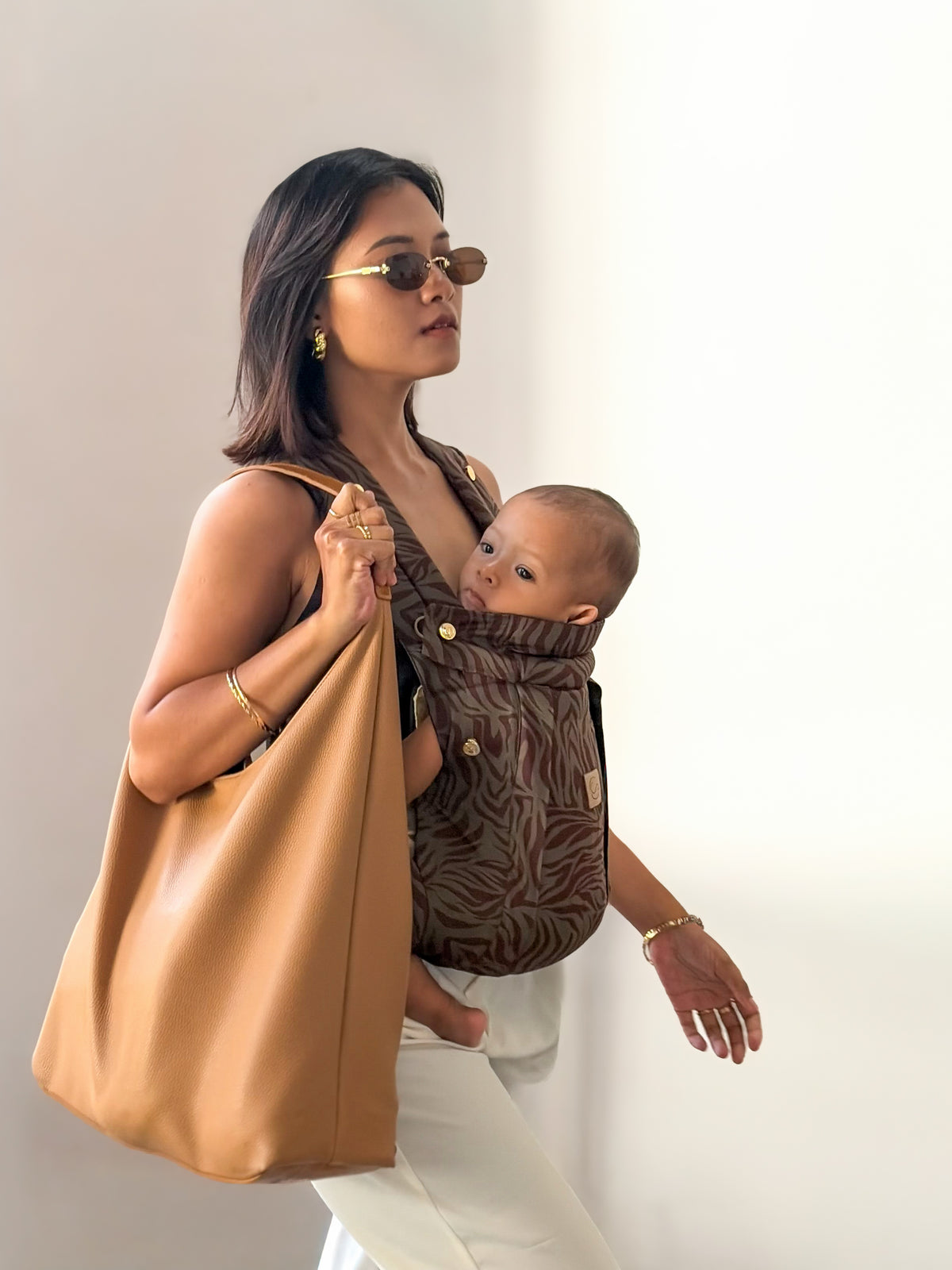 Maroon Zebra Comfort Fit Baby Carrier