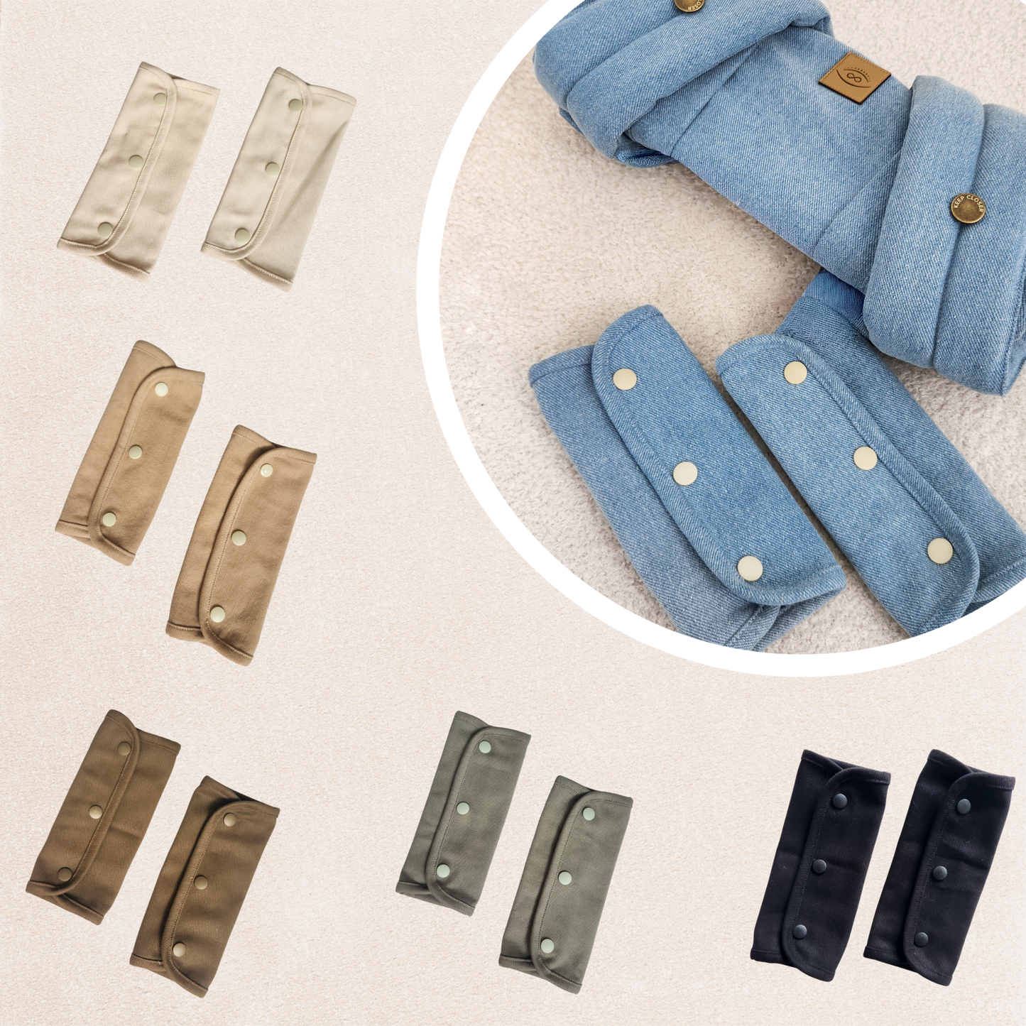 Baby Carrier Teething Drool Detachable Pads