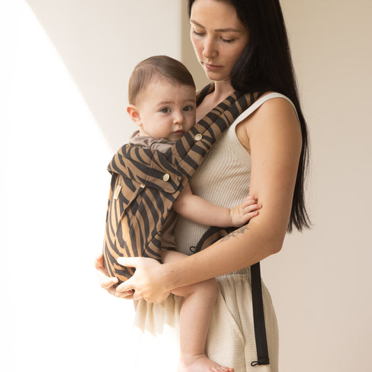 Caramel Zebra - Lite Baby Carrier Ergonomic (3m+)
