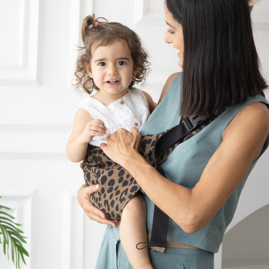 Caramel Leopard - Toddler Hip Carrier