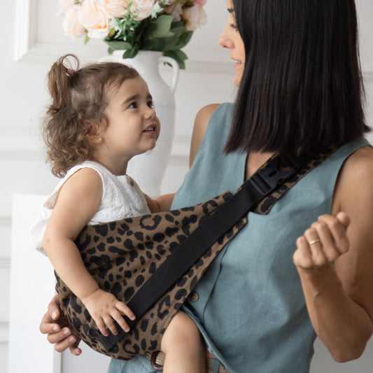 Caramel Leopard - Toddler Hip Carrier