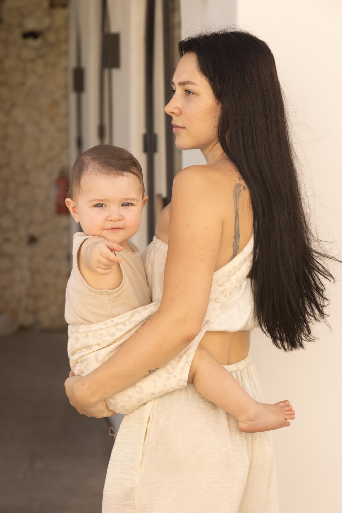 White Leopard - Toddler Hip Carrier